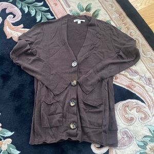Brown button down sweater
